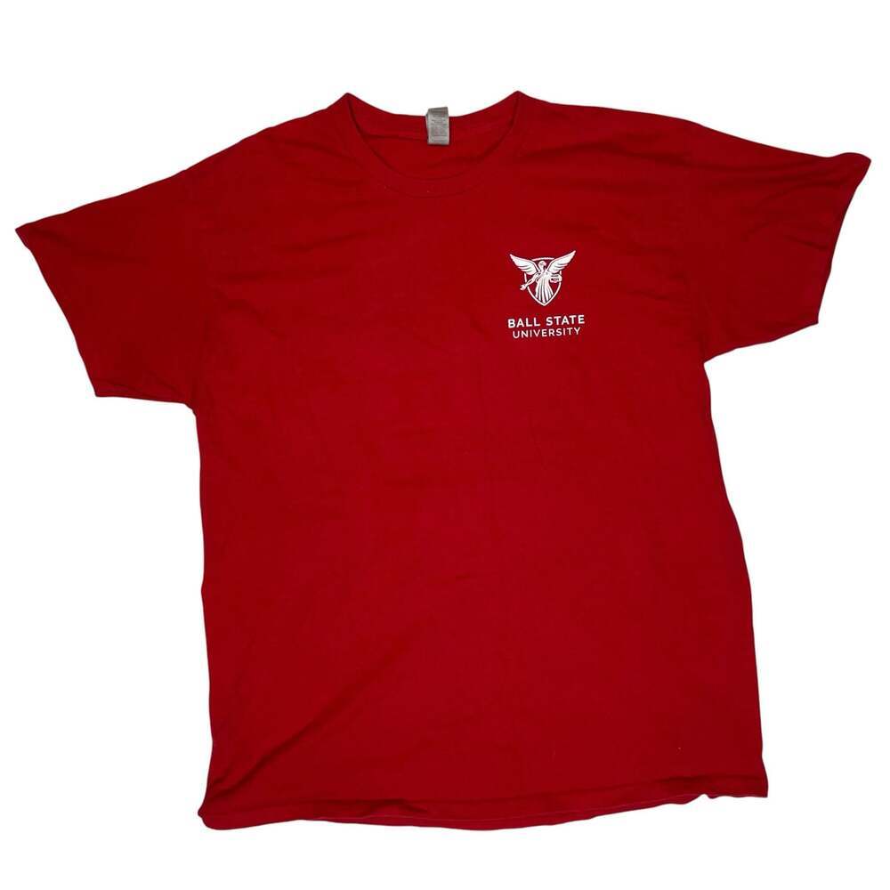 Ball State University T-Shirt Red Cardinal Logo Graphic Tee Large